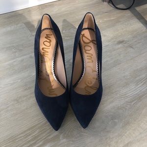 Sam Edelman Blue Suede Heels